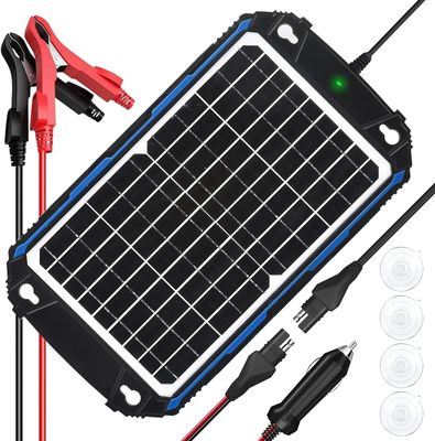 12W 12V ηλιακό πάνελ φορτιστή τροχιάς Ηλιακή μπαταρία συντηρητής MPPT