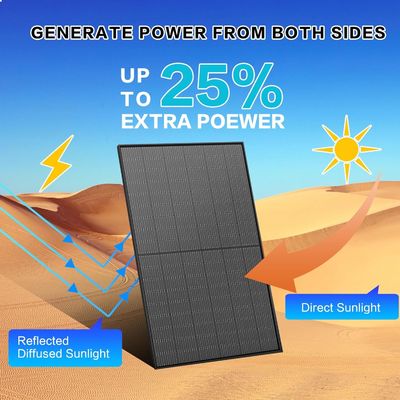 400W PV Μονοκρυσταλλικές Δυοπρόσωπες Ηλιακές Πίνακες Κιτ 10BB
