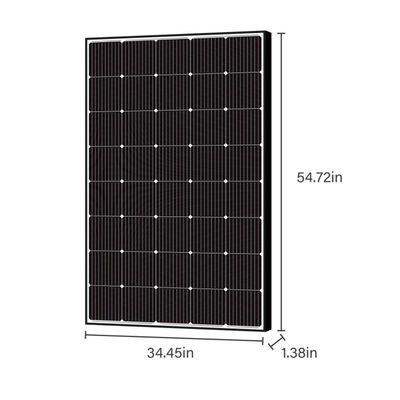 250W 15V μονοκρυσταλλικό ευέλικτο ηλιακό πάνελ για RV Marine