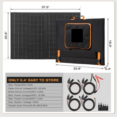 100W off grid αναδιπλούμενο ηλιακό φορτιστή φορητό κιτ ηλιακών πάνελ για κάμπινγκ