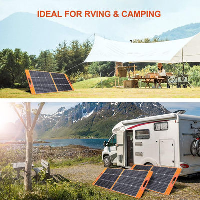 Τυλιζόμενο πακέτο Ηλιακού Συστήματος RV 100W Off Grid για κατασκηνώσεις πεζοπορίας