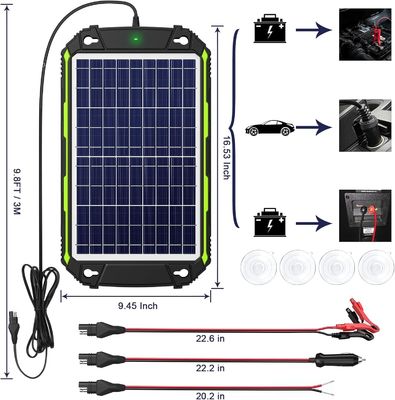 10W 12V Αδιάβροχο φορτιστή ηλιακής μπαταρίας για αυτοκίνητο πλοίο Marine RV