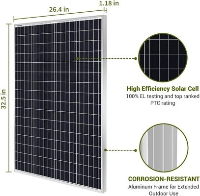 100W 12V 9BB Φωτοβολταϊκό μπαλκόνι Ηλιακά πάνελ για RV τροχόσπιτα Ναυτικό