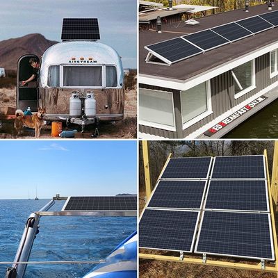 100W 12V 9BB Φωτοβολταϊκό μπαλκόνι Ηλιακά πάνελ για RV τροχόσπιτα Ναυτικό