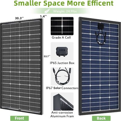 200W Ηλιακά Μονοκρυσταλλικά Pv Πίνακες 12V 10BB για RV Home