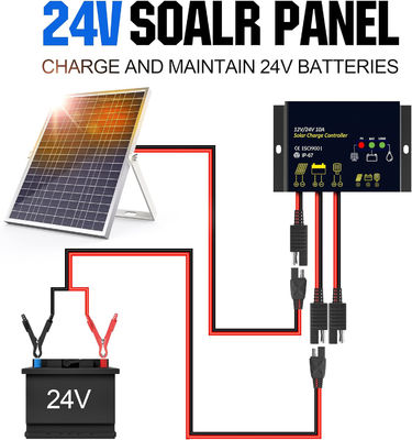 30 W 24V ηλιακό πάνελ Kit Trickle φορτιστή συντηρητή ελεγκτή