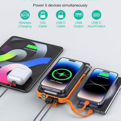 Ασύρματος φορητός ηλιακός φορτιστής Power Bank με FM Radio 20000mAh