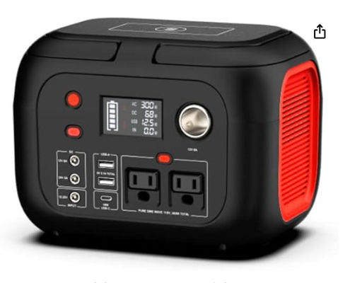 228Wh Ηλιακή μπαταρία λιθίου 300W φορητό σταθμό ηλεκτρικής ενέργειας με φως LED