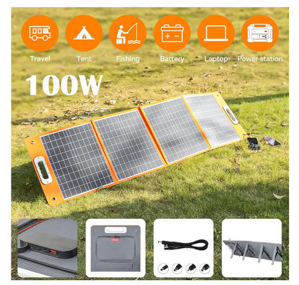 18V 100W αναδιπλούμενο φορτιστή ηλιακών πάνελ κουβέρτας προσαρμοσμένο με DC έξοδο