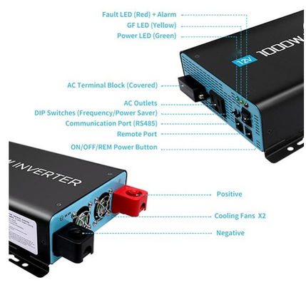 FTB1000 Off Grid Solar Inverter MPPT για off-grid ηλιακό σύστημα με μαύρο