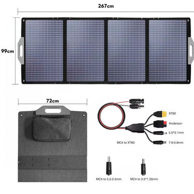 Φορητή ηλιακή αναδιπλούμενη κουβέρτα 400W IP67 Αδιάβροχη για το σταθμό παραγωγής ηλεκτρικής ενέργειας