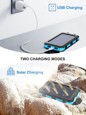 38800mAh Ηλιακή Ενέργεια USB Power Bank Αδιάβροχη για υπαίθρια κατασκήνωση