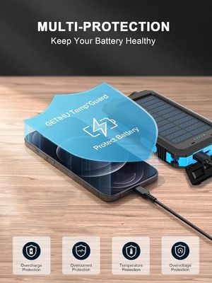 38800mAh Ηλιακή Ενέργεια USB Power Bank Αδιάβροχη για υπαίθρια κατασκήνωση